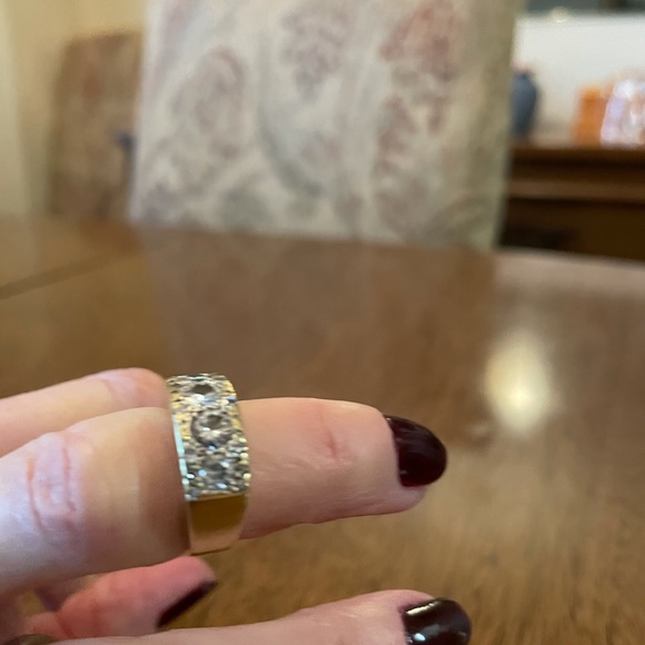 Ladies 18K gold and diamond ring - Picture 4 of 7